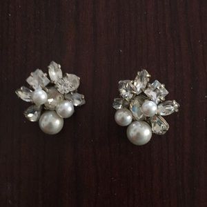 J Crew pearl cluster earrings